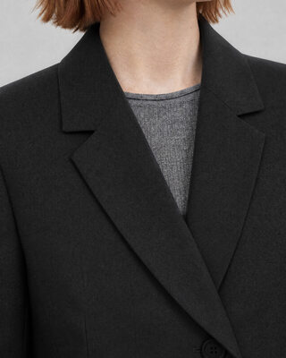 Veste de tailleur en laine noire