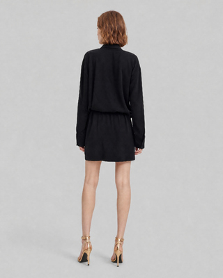 Robe courte cache-c&oelig;ur noire