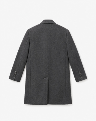 Manteau col crant&eacute; gris anthracite