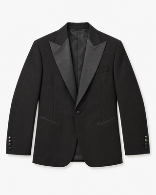 Veste de smoking en laine noire