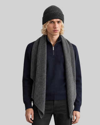 Foulard mixte en laine et yak gris 