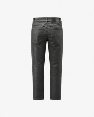 Jean slim effet enduit noir