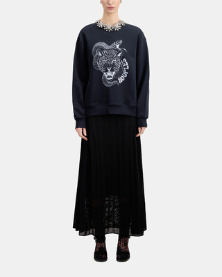 Sweatshirt avec sérigraphie noir