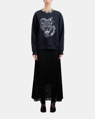 Sweatshirt avec sérigraphie noir