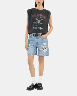 Top avec drapé noir