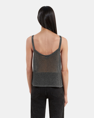 Débardeur effet cotte de maille gris