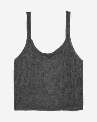 Débardeur effet cotte de maille gris