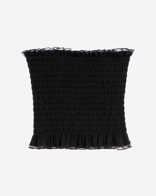 Top bustier smoké noir