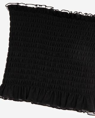 Top bustier smoké noir