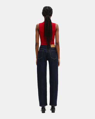 Top en maille rouge