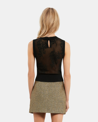 Top en maille noir