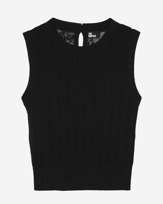 Top en maille noir