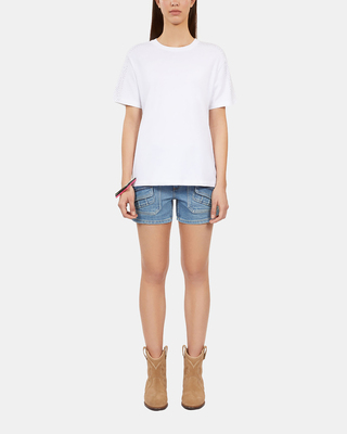 T-shirt avec strass blanc