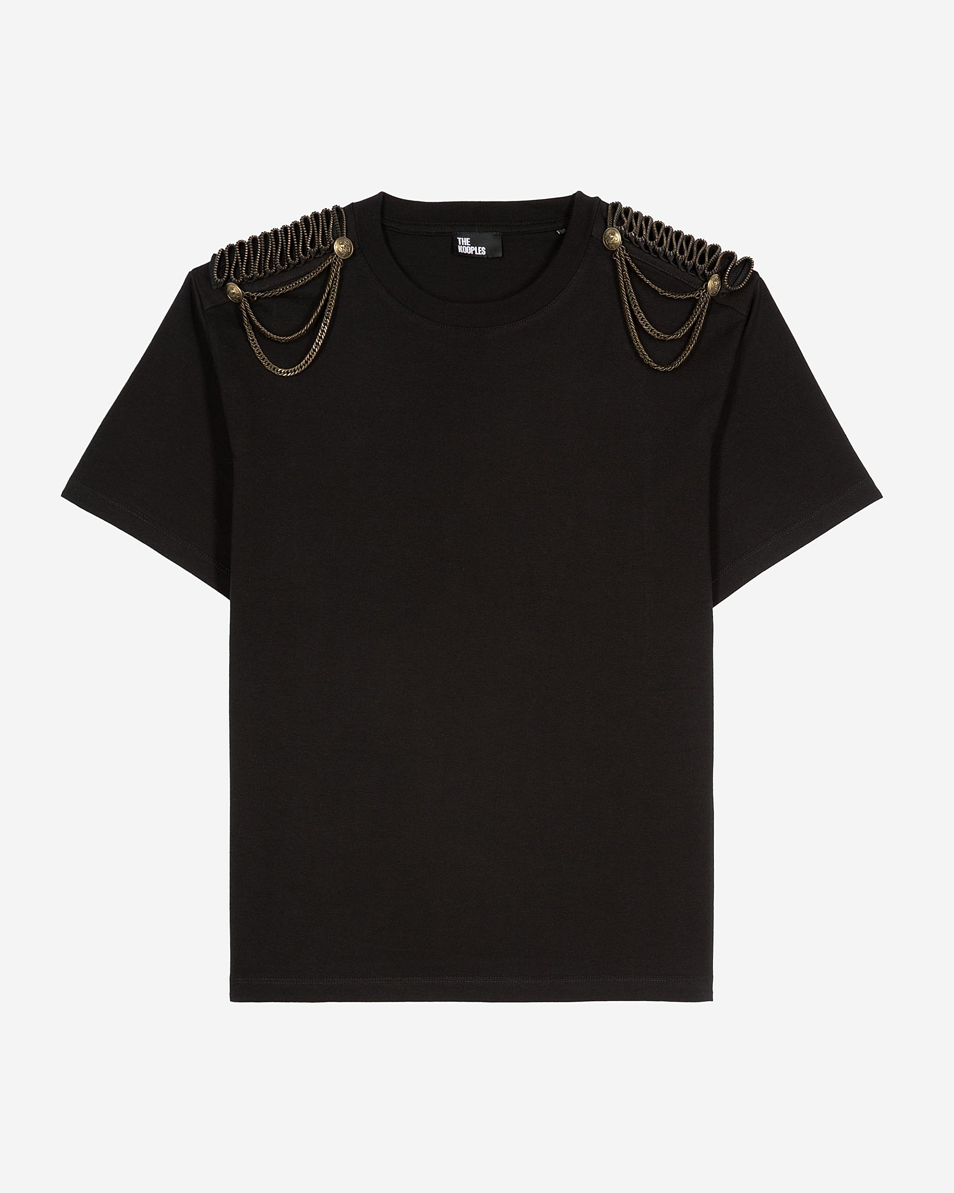 T-shirt avec chaînes noir