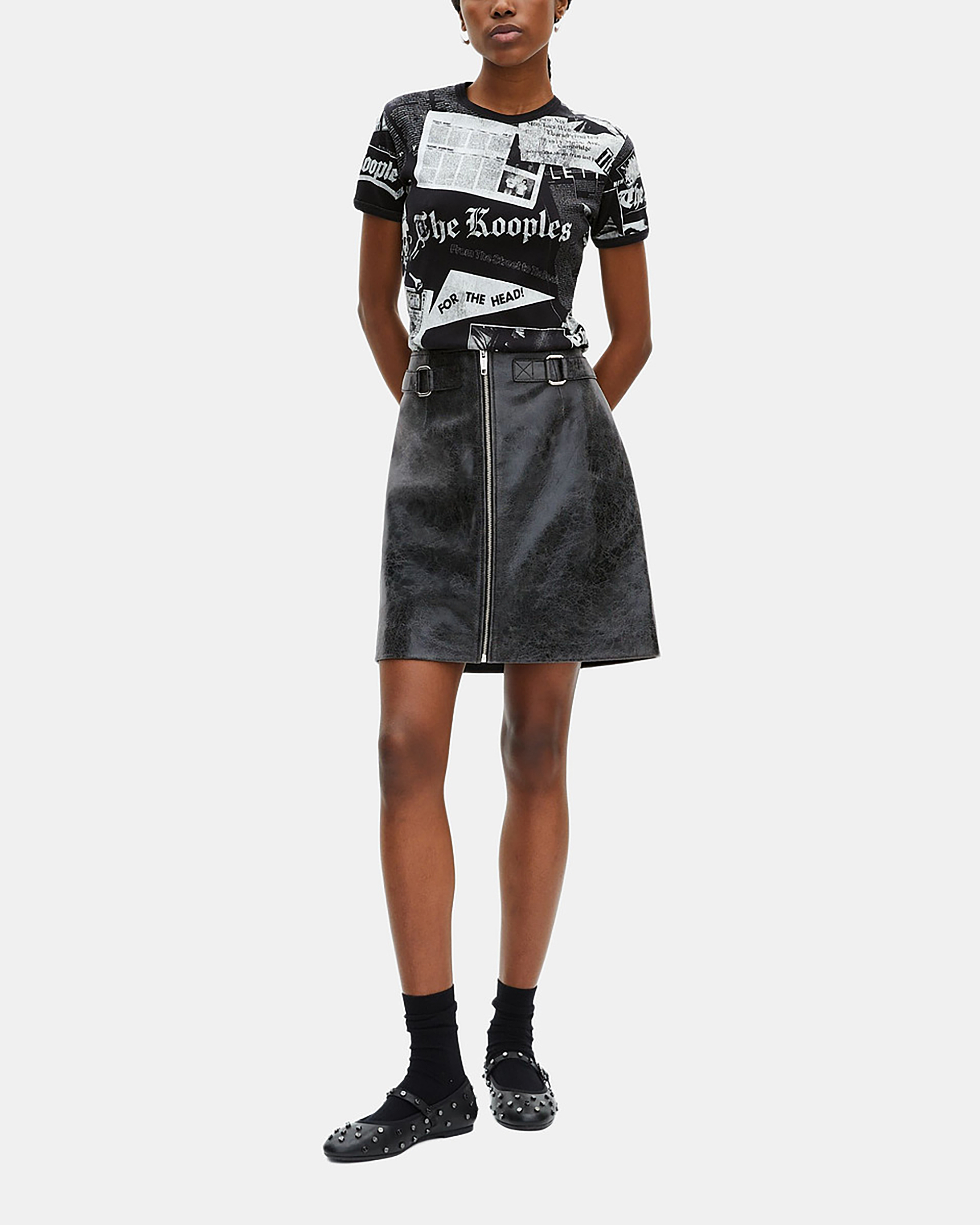 T-Shirt avec sérigraphie noir et blanc