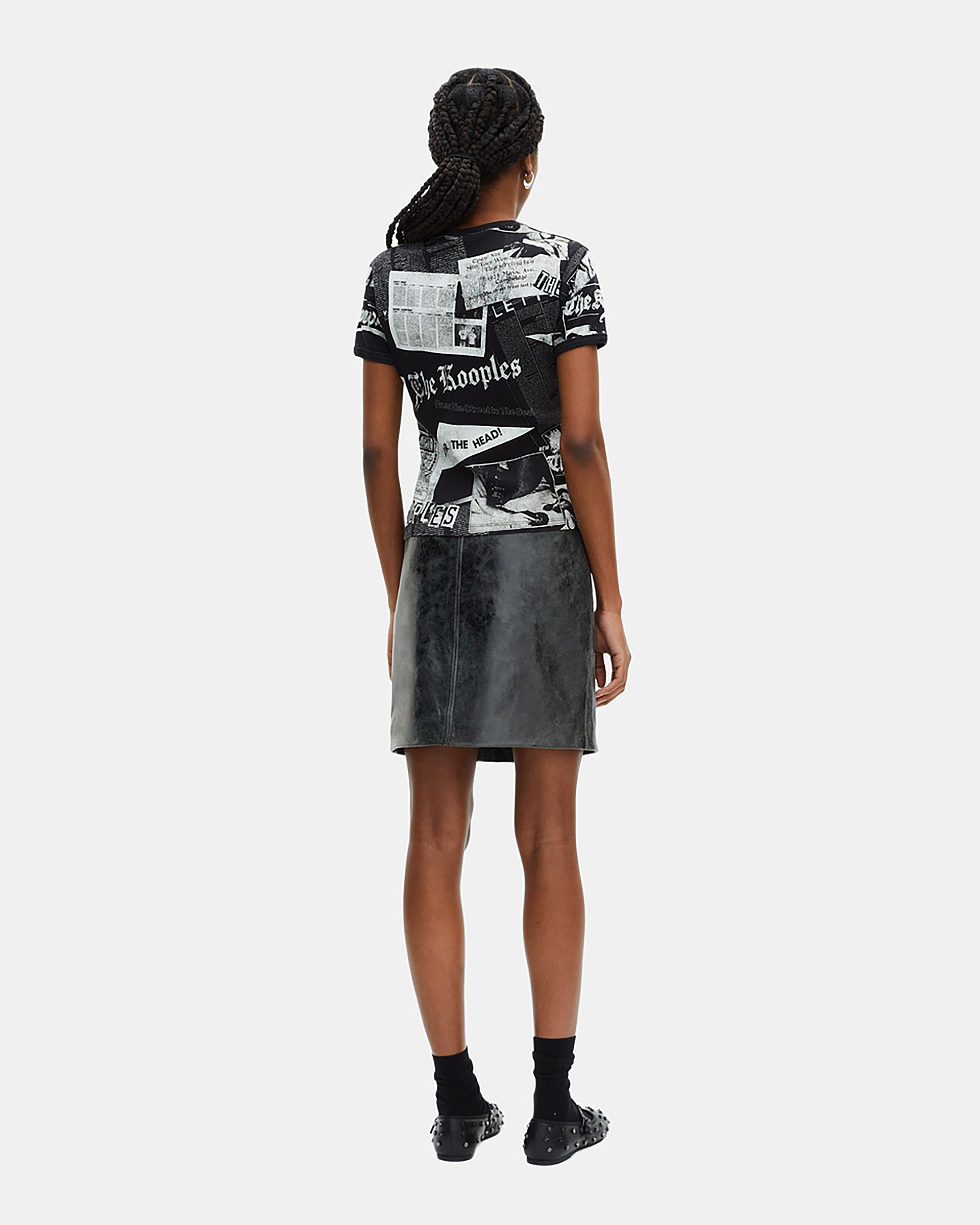 T-Shirt avec sérigraphie noir et blanc