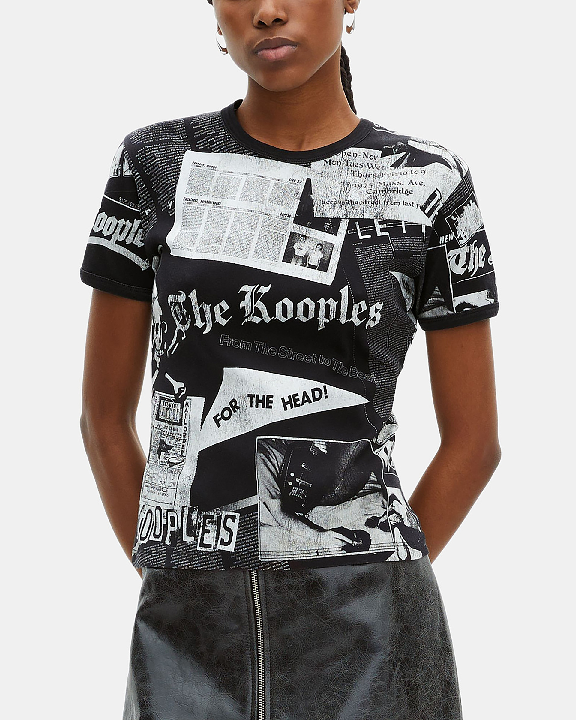 T-Shirt avec sérigraphie noir et blanc