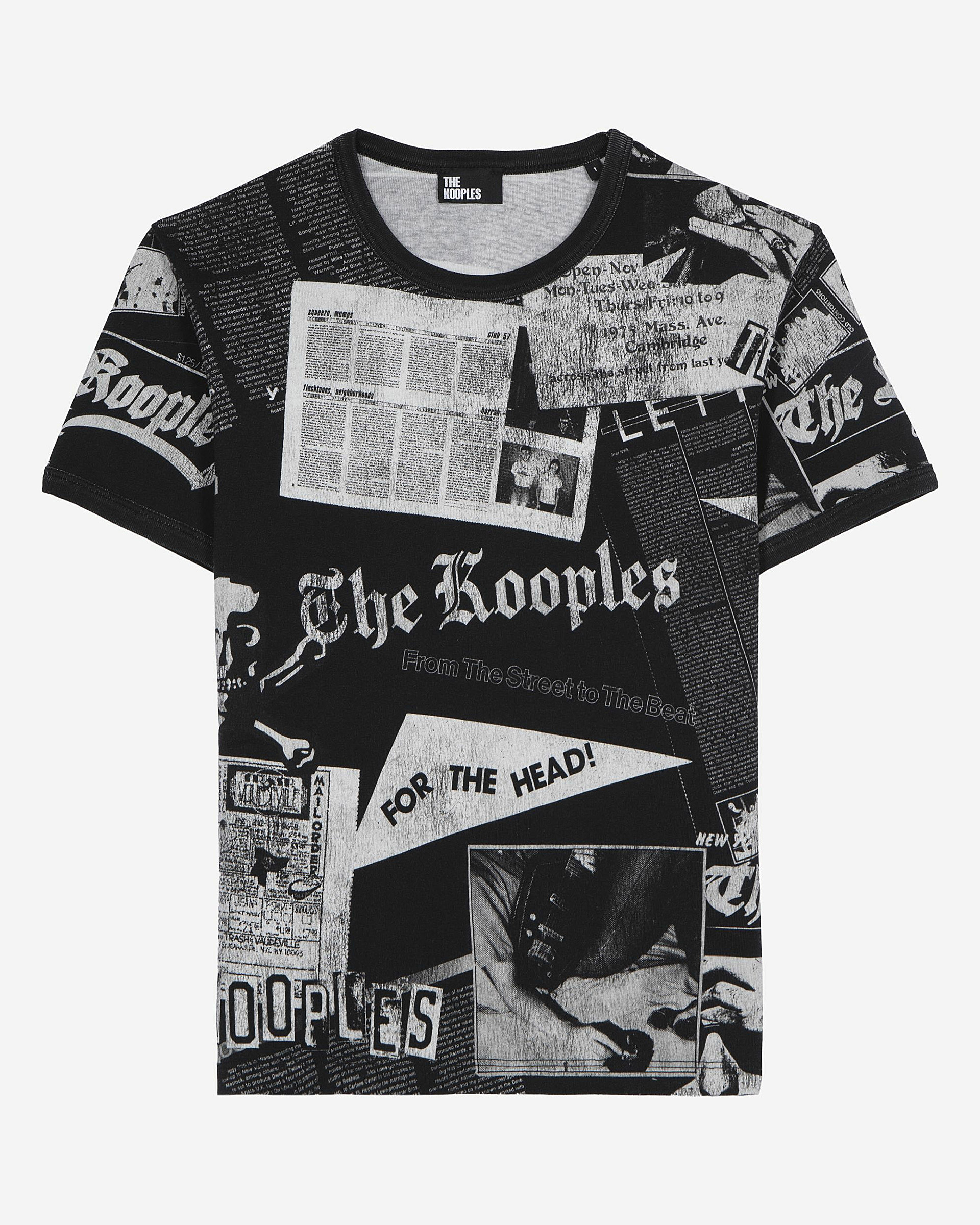 T-Shirt avec sérigraphie noir et blanc