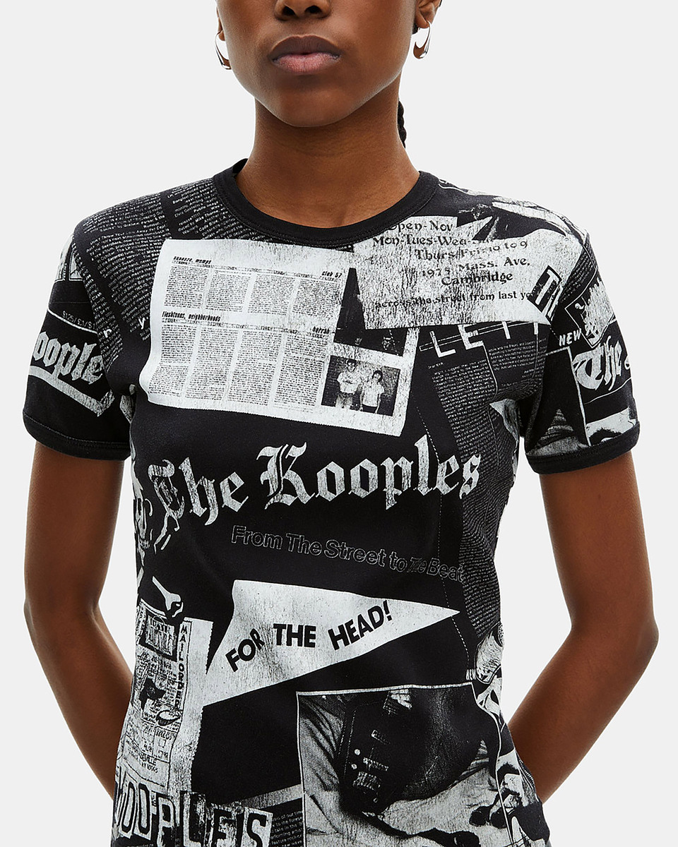 T-Shirt avec sérigraphie noir et blanc