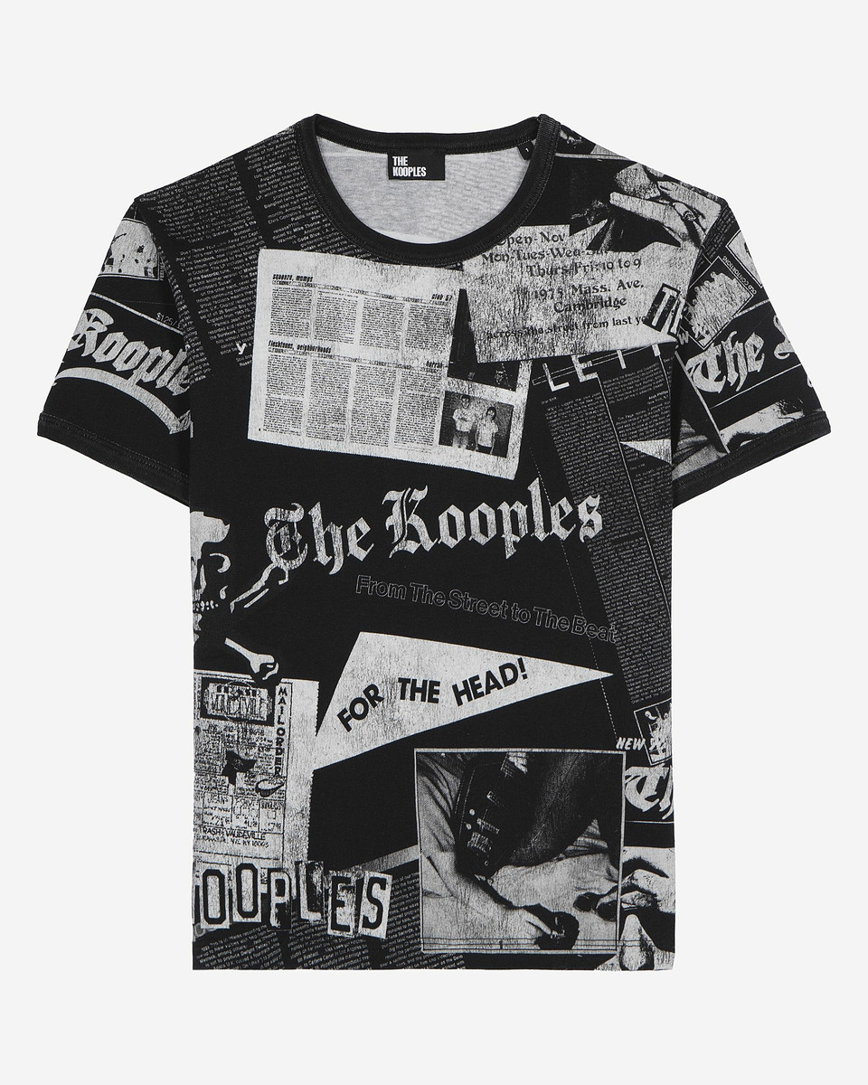 T-Shirt avec sérigraphie noir et blanc