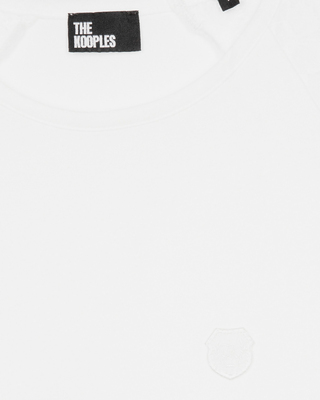 T-shirt avec manches en dentelle blanc