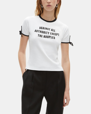 T-shirt avec sérigraphie blanc