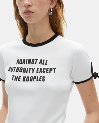 T-shirt avec sérigraphie blanc
