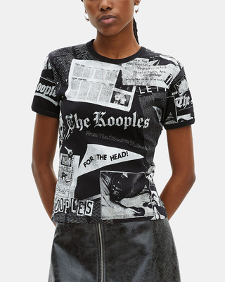 T-Shirt avec sérigraphie noir et blanc