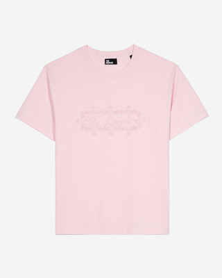 T-shirt avec broderie logo rose pâle