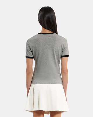 T-shirt avec sérigraphie gris
