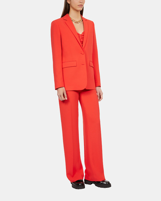 Veste tailleur en crêpe rouge