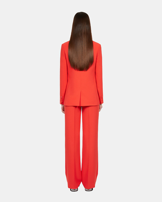 Veste tailleur en crêpe rouge