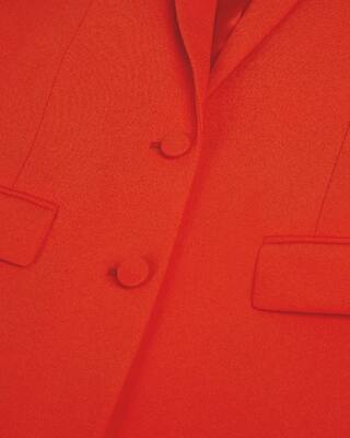 Veste tailleur en crêpe rouge