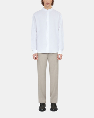 Chemise en coton et lin blanche