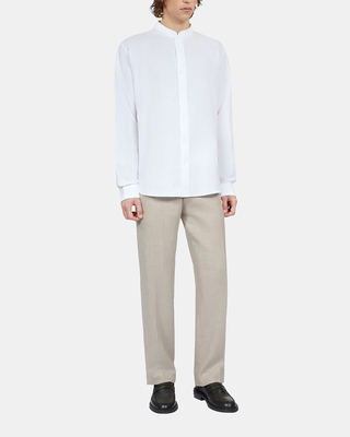 Chemise en coton et lin blanche
