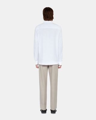 Chemise en coton et lin blanche