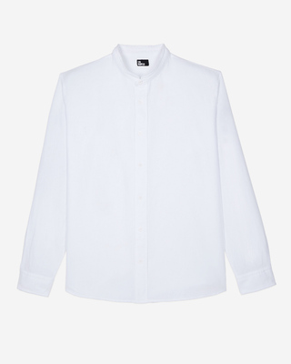 Chemise en coton et lin blanche