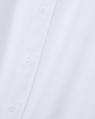Chemise en coton et lin blanche