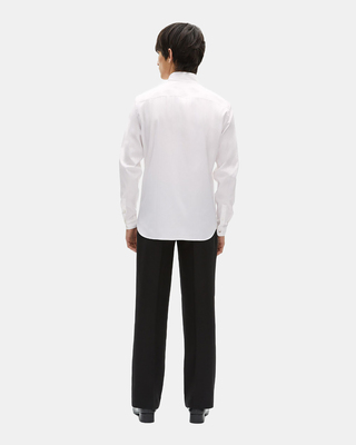 Chemise formelle à rayures blanches