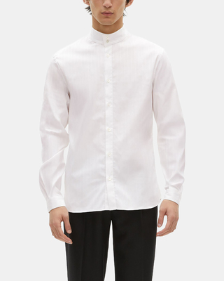 Chemise formelle à rayures blanches
