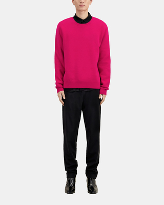 Pull en laine mélangée avec broderie rouge