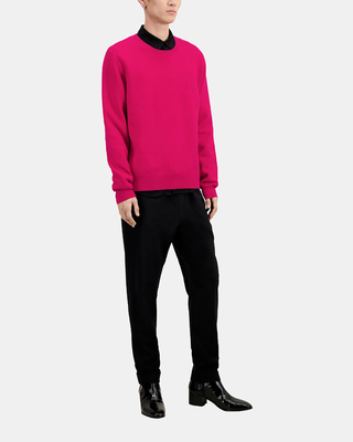 Pull en laine mélangée avec broderie rouge