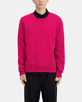 Pull en laine mélangée avec broderie rouge