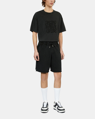 Short en coton noir