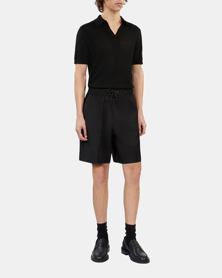 Bermuda en laine noir