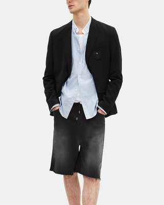 Bermuda en coton délavé noir