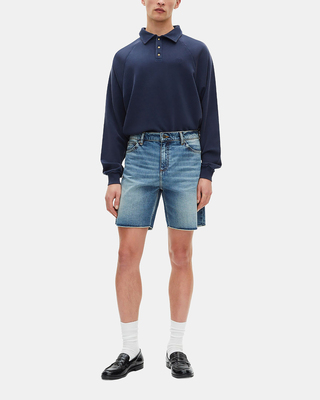 Bermuda en denim bleu