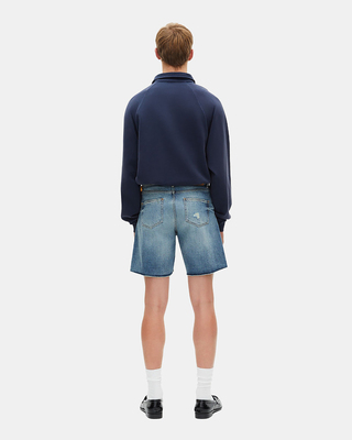 Bermuda en denim bleu