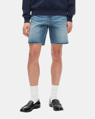 Bermuda en denim bleu