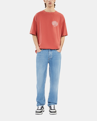 T-shirt avec sérigraphie rouge